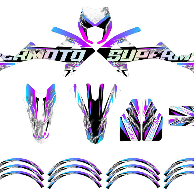 Kit pegatinas Rieju MRT 50cc 2022-2025 Shiro | pegatinas para moto | personalización 50cc | armysctv