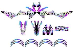 Kit pegatinas Rieju MRT 50cc 2022-2025 Shiro | pegatinas para moto | personalización 50cc | armysctv