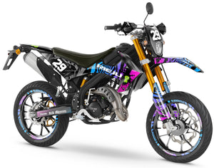 Kit pegatinas Rieju MRT 50cc 2022-2025 Remolino | pegatinas para moto | personalización 50cc | armysctv