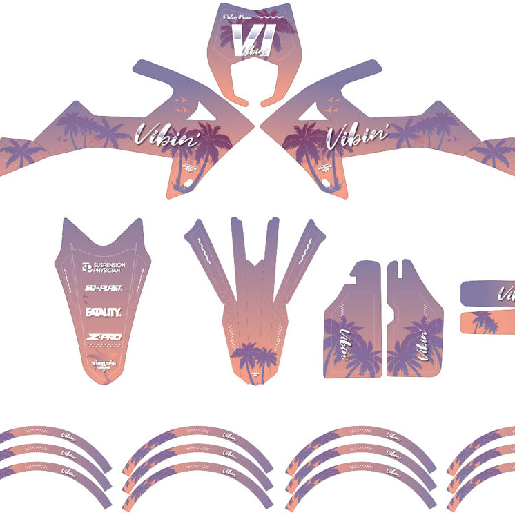 Kit pegatinas Rieju MRT 50cc 2022-2025 Vibin | pegatinas para moto | personalización 50cc | armysctv