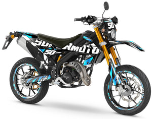 Kit pegatinas Rieju MRT 50cc 2022-2025 Visión | pegatinas para moto | personalización 50cc | armysctv