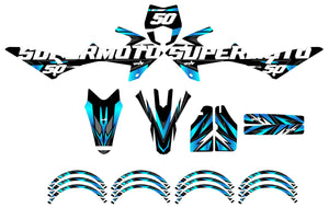 Kit pegatinas Rieju MRT 50cc 2022-2025 Visión | pegatinas para moto | personalización 50cc | armysctv