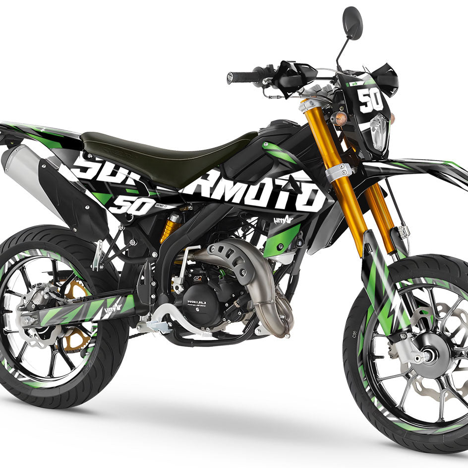 Kit pegatinas Rieju MRT 50cc 2022-2025 Visión | pegatinas para moto | personalización 50cc | armysctv