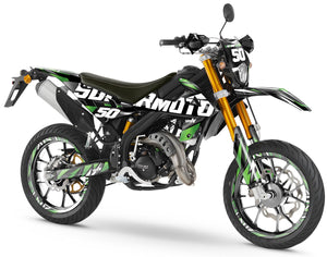 Kit pegatinas Rieju MRT 50cc 2022-2025 Visión | pegatinas para moto | personalización 50cc | armysctv