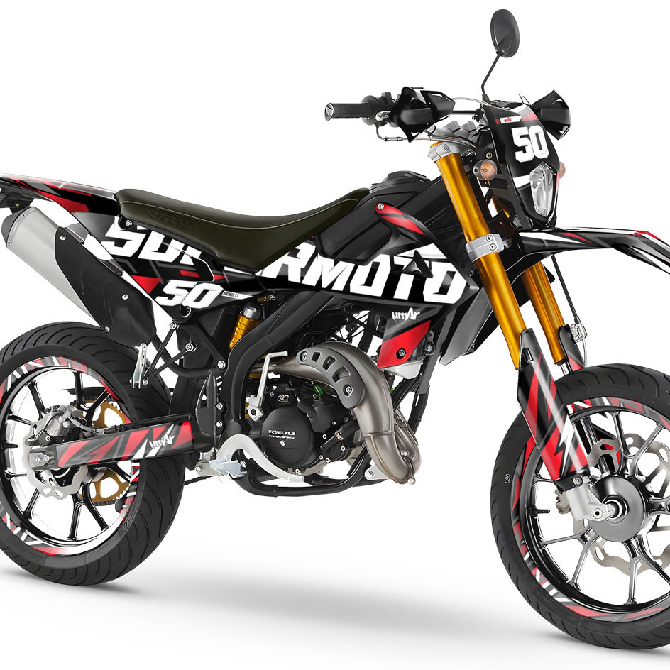Kit pegatinas Rieju MRT 50cc 2022-2025 Visión | pegatinas para moto | personalización 50cc | armysctv