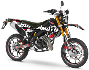 Kit pegatinas Rieju MRT 50cc 2022-2025 Visión | pegatinas para moto | personalización 50cc | armysctv