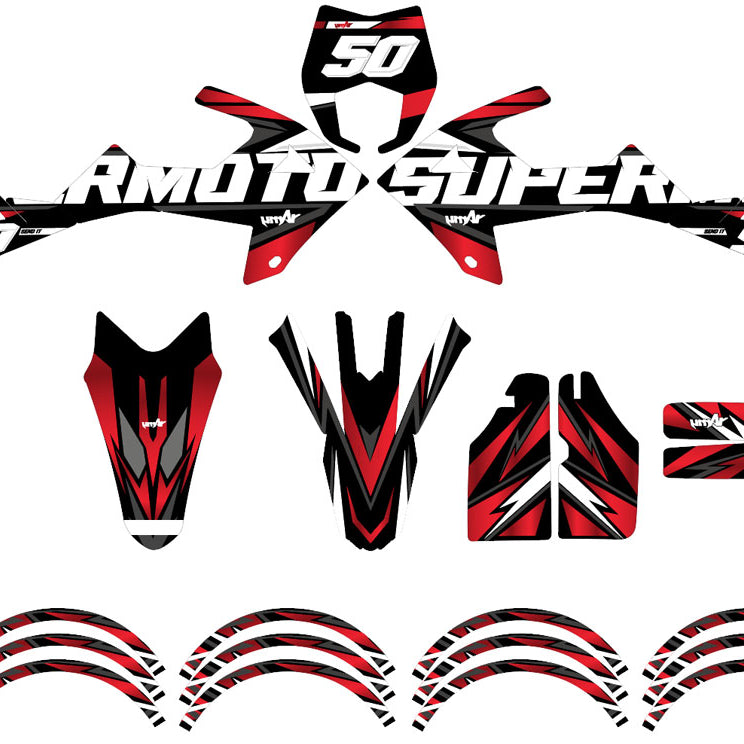 Kit pegatinas Rieju MRT 50cc 2022-2025 Visión | pegatinas para moto | personalización 50cc | armysctv