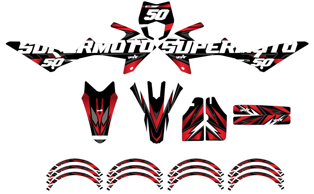 Kit déco Rieju MRT 50cc 2022-2025 Vision | autocollants moto | personnalisation 50cc | armysctv