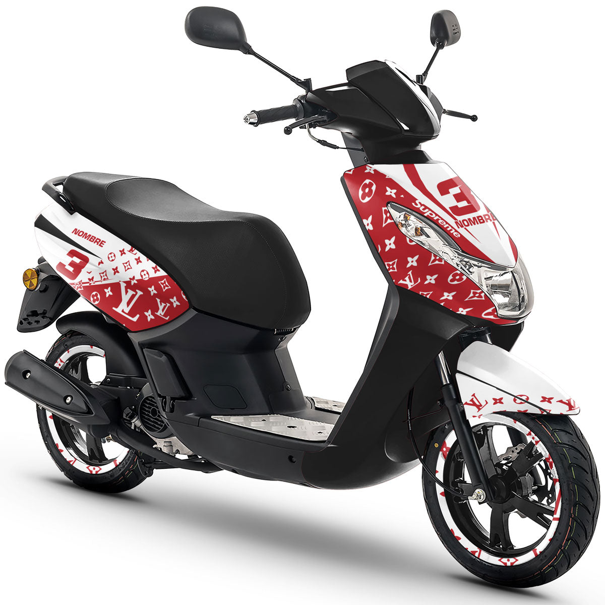 Peugeot Kisbee 2010-2017 scooter Graphics kit Racing Supreme | motorcycle stickers | 50cc customization | armysctv