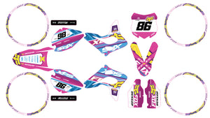 Dekor kit 50cc Peugeot XPS Street Evo 2 (2004-2008) Pink Fox | Motorradaufkleber | 50cc Personalisierung | armysctv