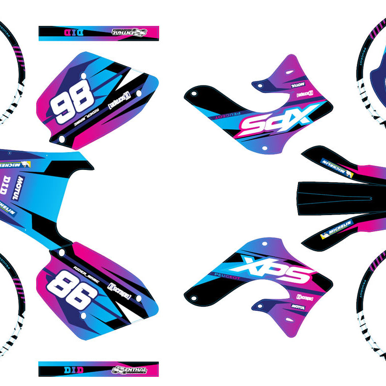 Kit déco 50cc Peugeot XP Street 2003-2010 Blast | autocollants moto | personnalisation 50cc | armysctv