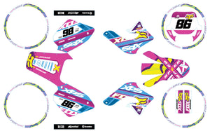 Kit déco 50cc Peugeot XP Street 2003-2010 Pink Fox | autocollants moto | personnalisation 50cc | armysctv