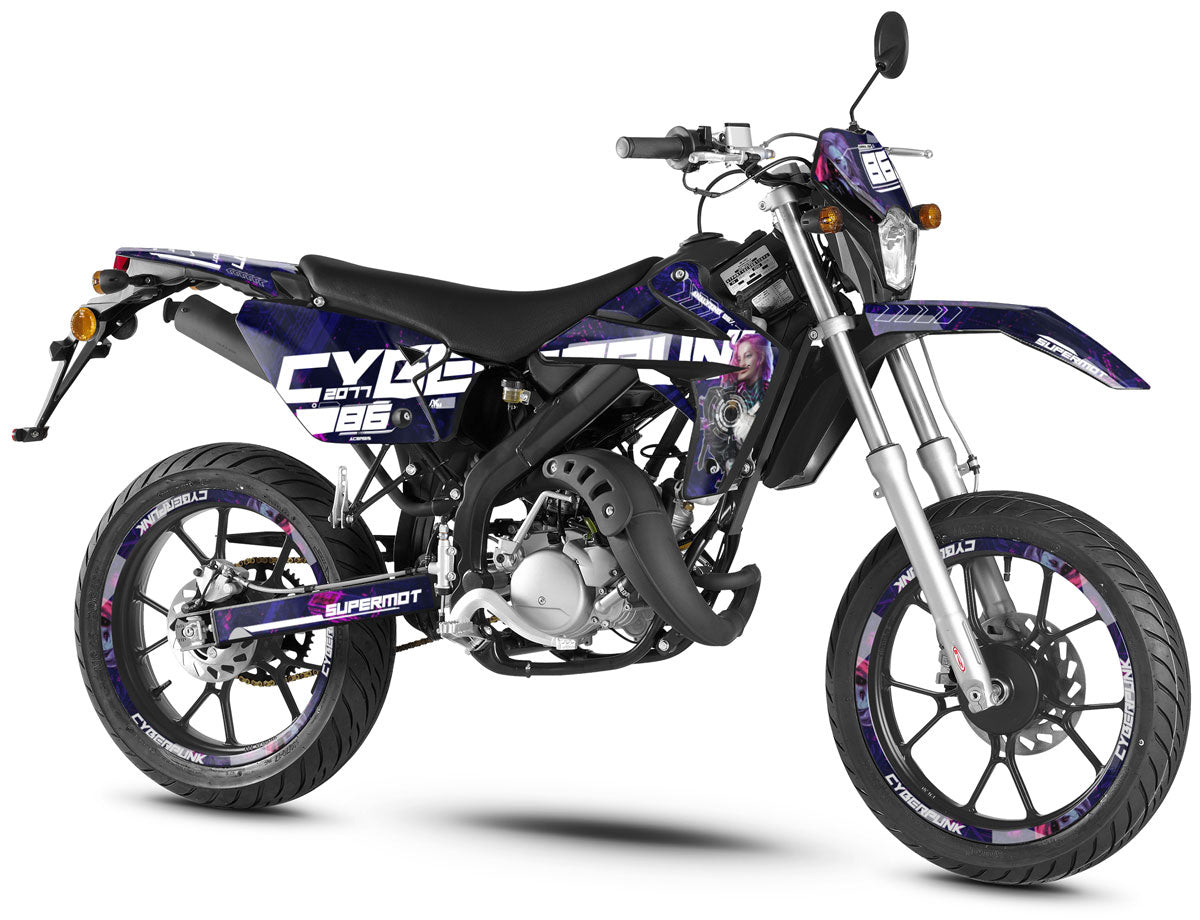 Kit déco Rieju MRT 50cc 2009-2021 Cyberpunk | autocollants moto | personnalisation 50cc | armysctv