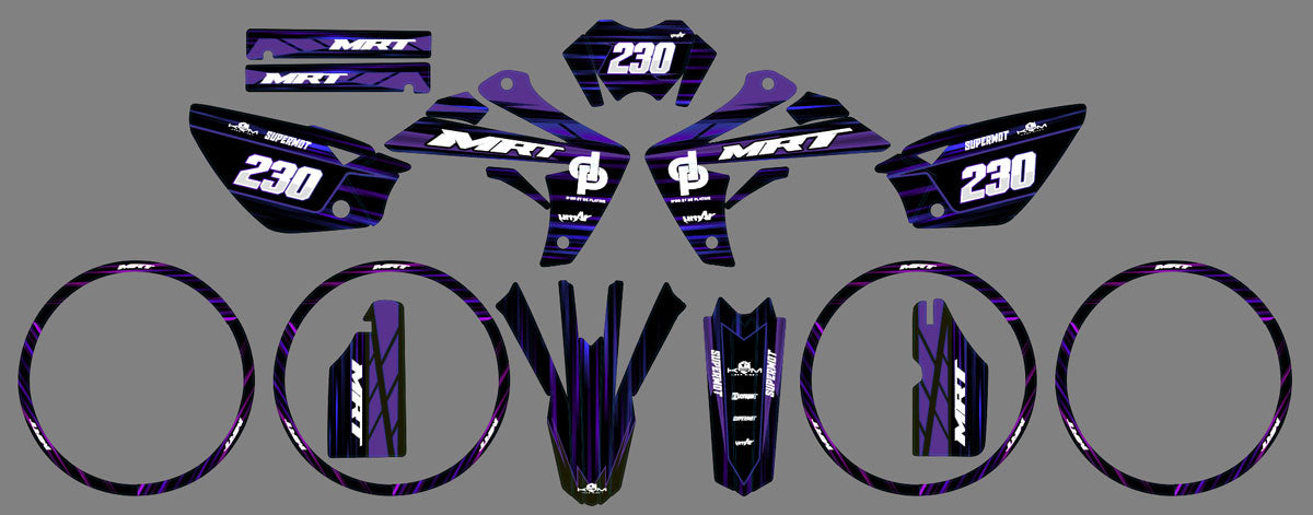 Kit déco Rieju MRT 50cc 2009-2021 D'or et de platine | autocollants moto | personnalisation 50cc | armysctv