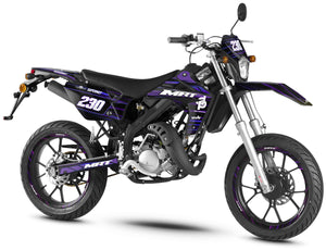 Dekor kit Rieju MRT 50cc 2009-2021 Gold und Platin | Motorradaufkleber | Personalisierung 50cc | armysctv