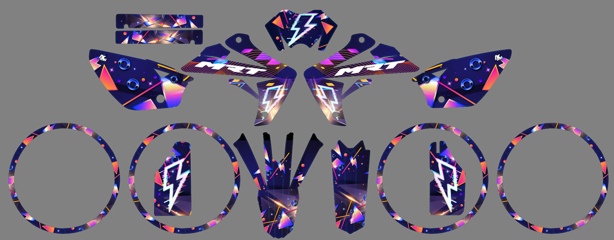 Kit déco Rieju MRT 50cc 2009-2021 Lightning | autocollants moto | personnalisation 50cc | armysctv