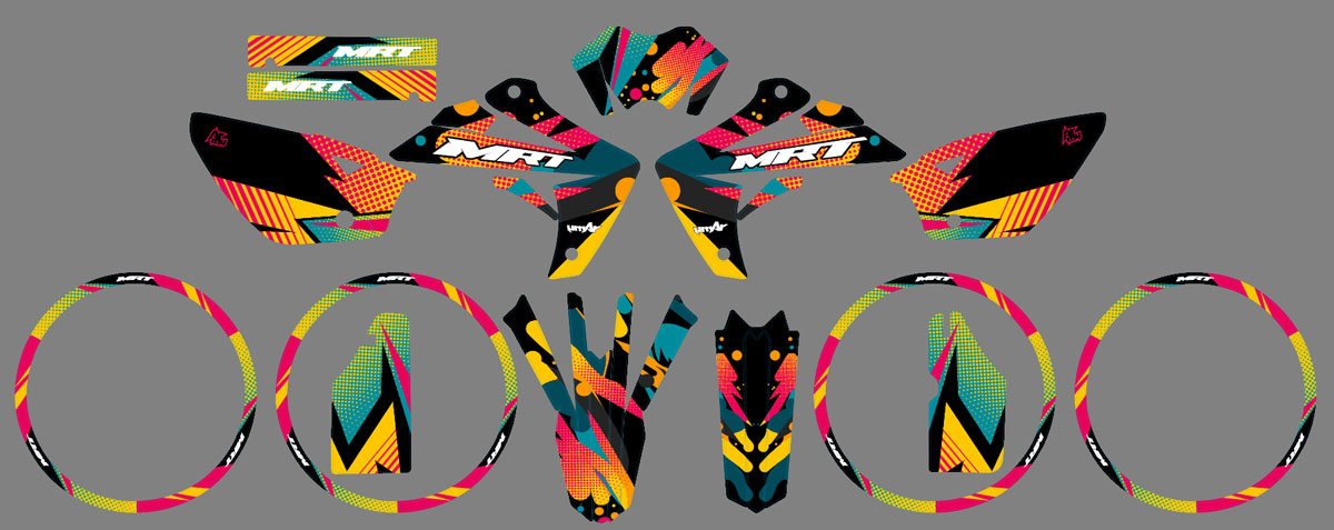 Kit déco Rieju MRT 50cc 2009-2021 Shape | autocollants moto | personnalisation 50cc | armysctv