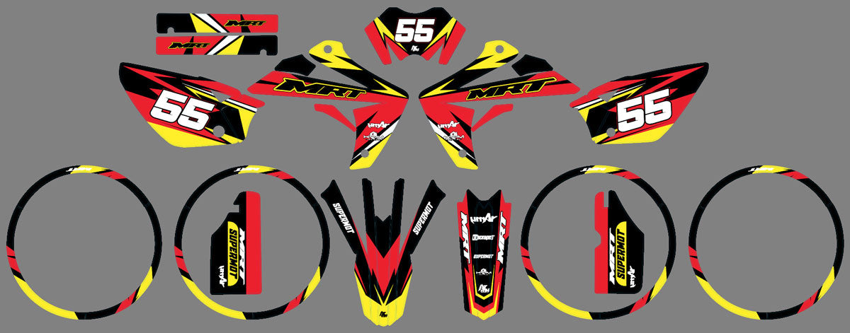 Kit déco Rieju MRT 50cc 2009-2021 Stream | autocollants moto | personnalisation 50cc | armysctv