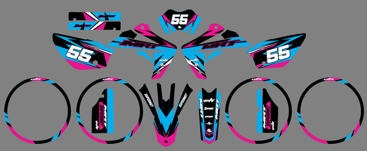 Kit pegatinas Rieju MRT 50cc 2009-2021 Stream | pegatinas para moto | personalización 50cc | armysctv