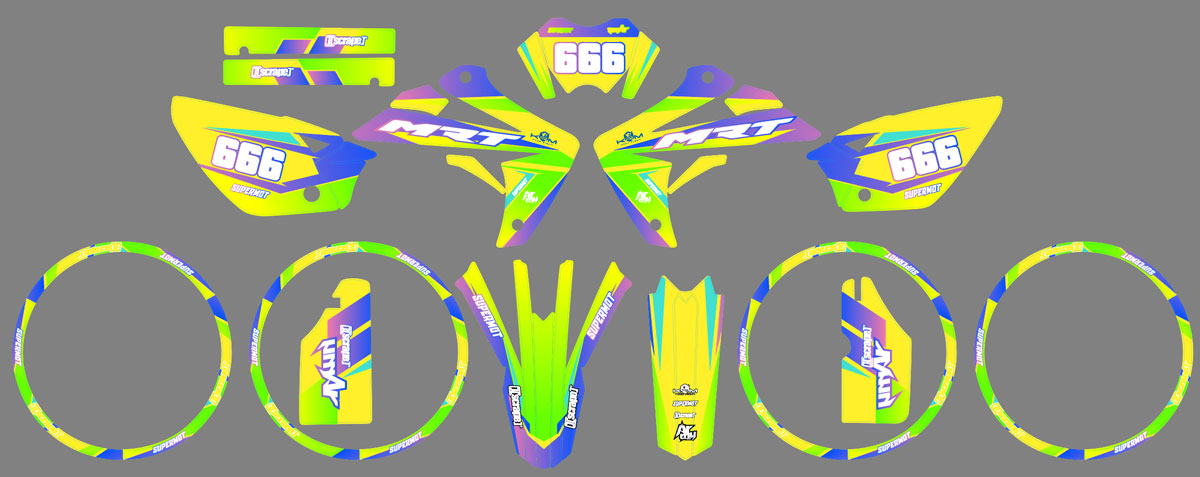 Kit déco Rieju MRT 50cc 2009-2021 Valentino | autocollants moto | personnalisation 50cc | armysctv