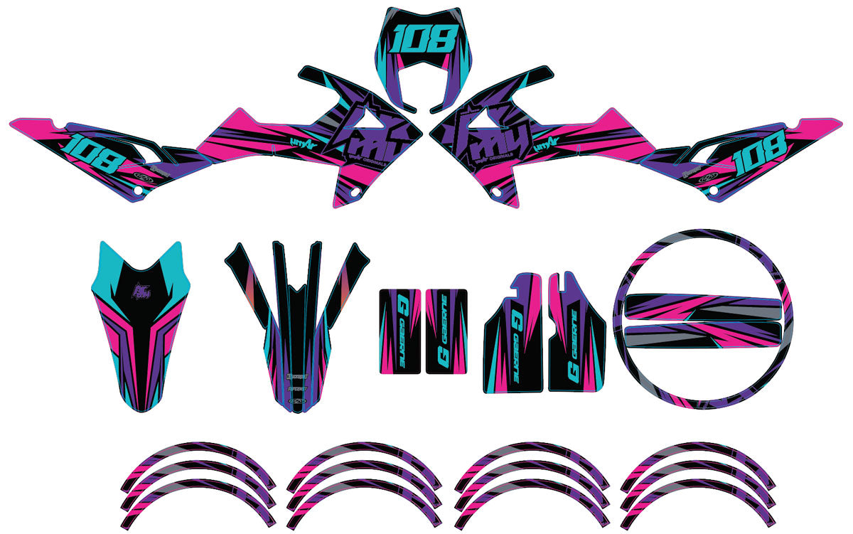 Kit déco Rieju MRT 50cc 2022-2025 Electrify | autocollants moto | personnalisation 50cc | armysctv