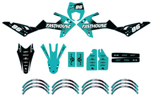 Dekor kit Rieju MRT 50cc 2022-2025 Fasthouse | Motorradaufkleber | Personalisierung 50cc | armysctv