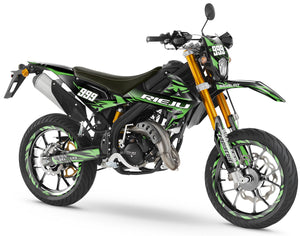 Dekor kit Rieju MRT 50cc 2022-2025 Achte | Motorradaufkleber | Personalisierung 50cc | armysctv