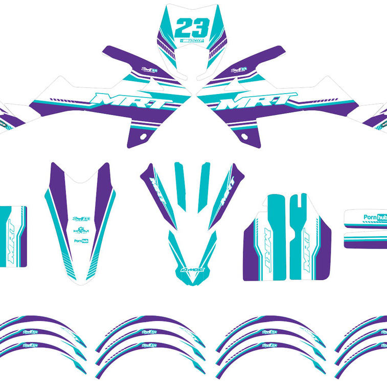 Kit pegatinas Rieju MRT 50cc 2022-2025 Arte | pegatinas para moto | personalización 50cc | armysctv