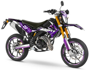 Dekor kit Rieju MRT 50cc 2022-2025 Lilaks | Motorradaufkleber | Personalisierung 50cc | armysctv