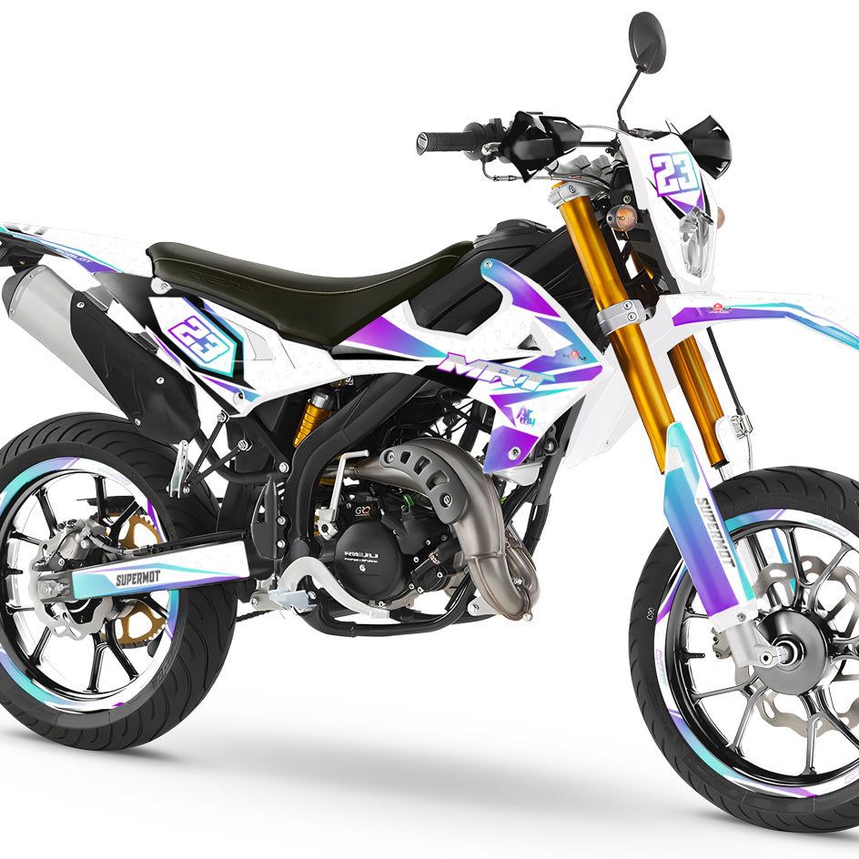 Kit pegatinas Rieju MRT 50cc 2022-2025 Lys | pegatinas para moto | personalización 50cc | armysctv