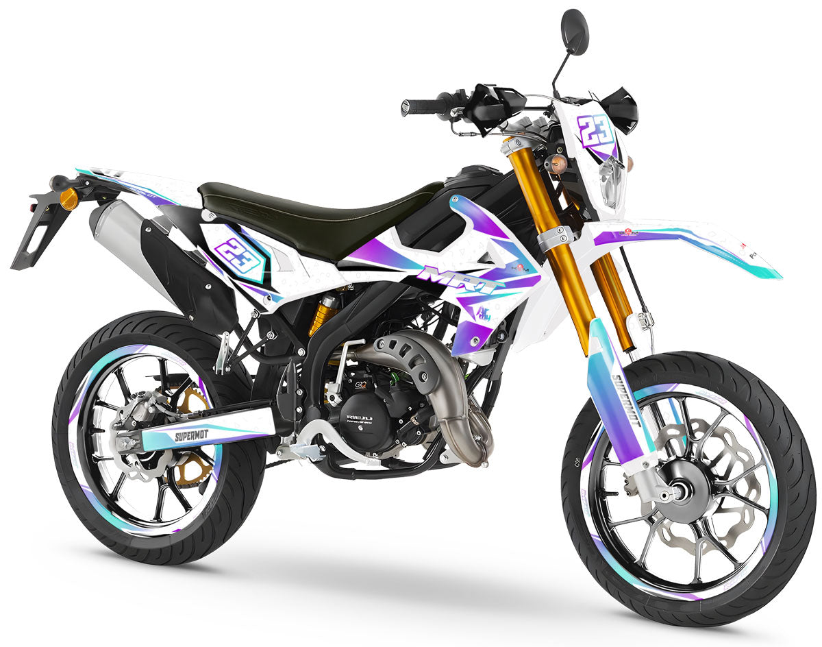 Kit pegatinas Rieju MRT 50cc 2022-2025 Lys | pegatinas para moto | personalización 50cc | armysctv