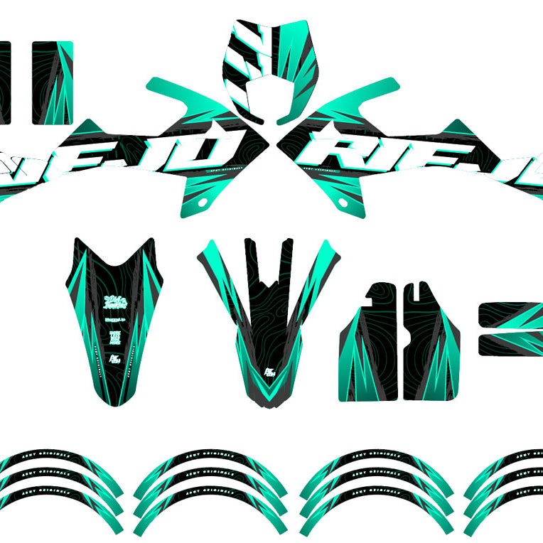 Kit pegatinas 50cc Rieju MRT 2022-2025 Magix - Gráficos modernos y duraderos para personalizar su moto.