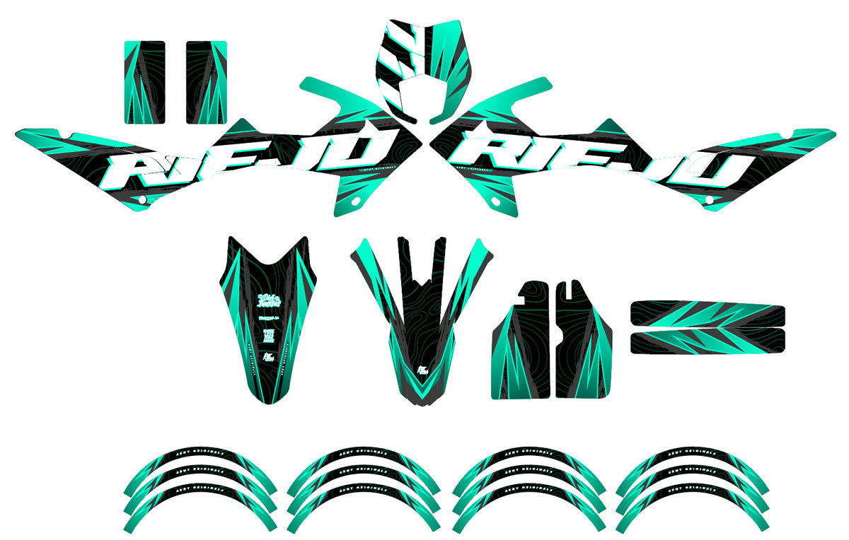 Kit pegatinas 50cc Rieju MRT 2022-2025 Magix - Gráficos modernos y duraderos para personalizar su moto.
