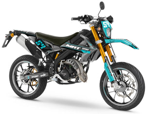 Dekor kit Rieju MRT 50cc 2022-2025 Armee Erschütterung | Motorradaufkleber | 50cc Personalisierung | armysctv