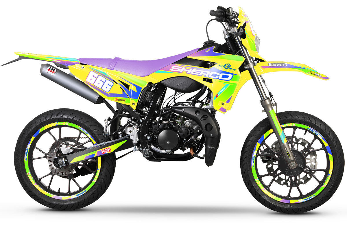 Graphics kit Sherco 50cc 2017-2025 Valentino | motorcycle stickers | 50cc customization | armysctv