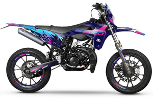 Dekor kit Sherco 50cc 2017-2025 Verrücktes Pink | Motorradaufkleber | Personalisierung 50cc | armysctv