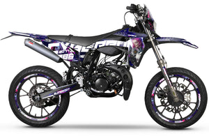 Dekor kit Sherco 50cc 2017-2025 Cyberpunk | Motorradaufkleber | Personalisierung 50cc | armysctv