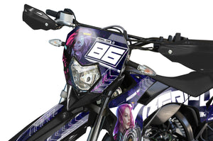 Dekor kit Sherco 50cc 2017-2025 Cyberpunk | Motorradaufkleber | Personalisierung 50cc | armysctv