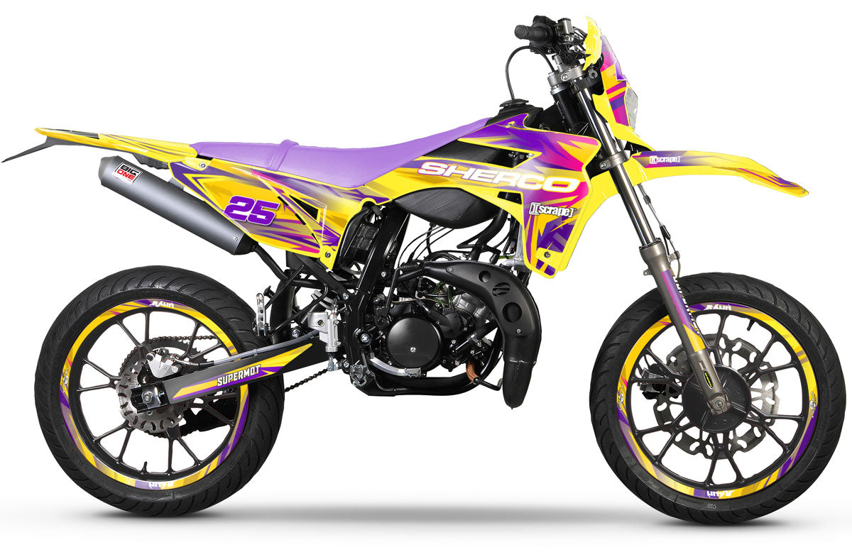 Deko-sett Sherco 50cc 2017-2025 Flamer | motorsykkelklistremerker | tilpasning 50cc | armysctv