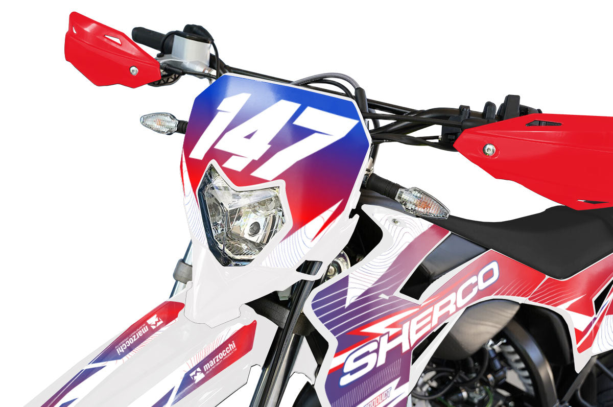 Kit pegatinas Sherco 50cc 2017-2025 Ejército Francia | pegatinas para moto | personalización 50cc | armysctv
