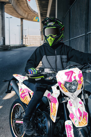 Dekor kit Sherco 50cc 2017-2025 Eiscreme | Motorradaufkleber | Personalisierung 50cc | armysctv
