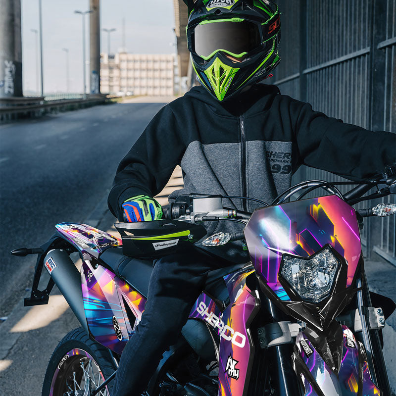 Kit pegatinas Sherco 50cc 2017-2025 Lava Neón | pegatinas para moto | personalización 50cc | armysctv