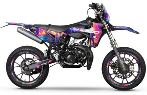 Kit pegatinas Sherco 50cc 2017-2025 Lava Neón | pegatinas para moto | personalización 50cc | armysctv