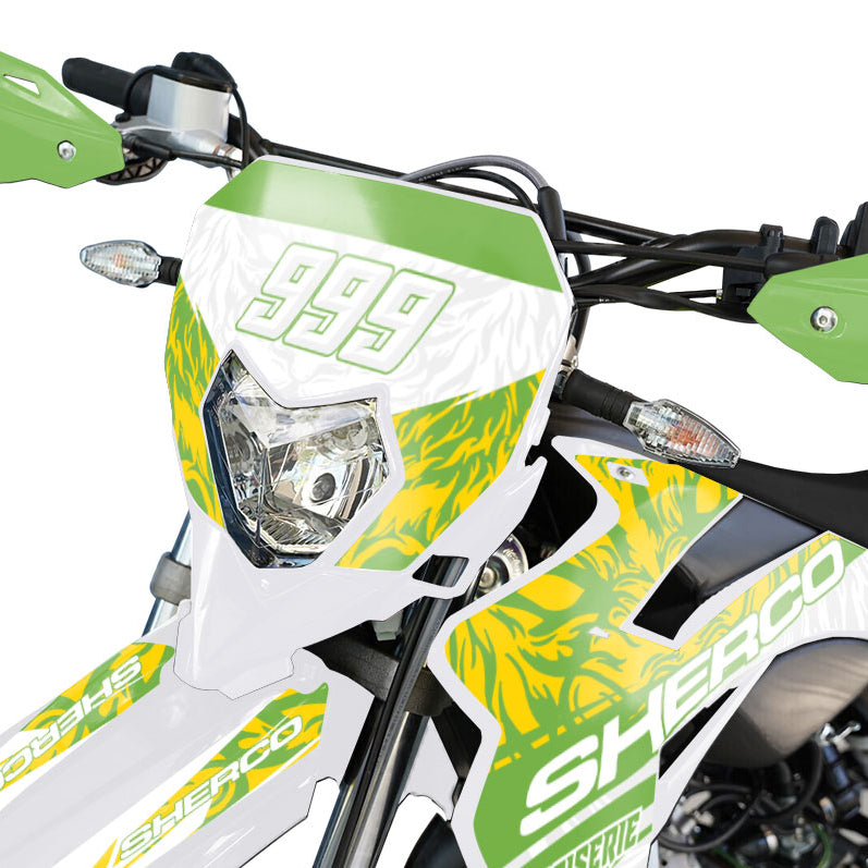 Kit pegatinas Sherco 50cc 2017-2025 León | pegatinas para moto | personalización 50cc | armysctv