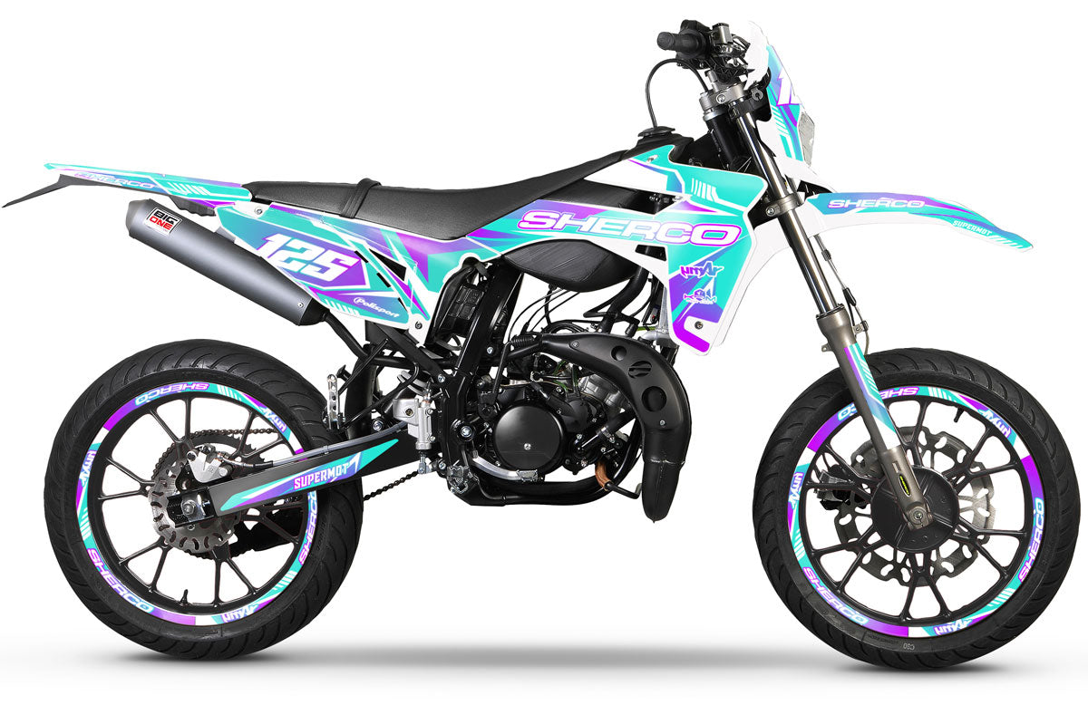 Kit pegatinas Sherco 50cc 2017-2025 MX-Sky | pegatinas para moto | personalización 50cc | armysctv