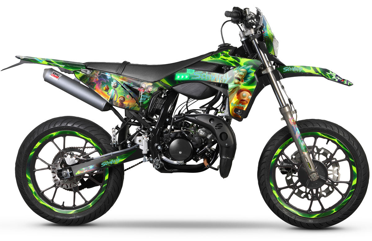Kit pegatinas Sherco 50cc 2017-2025 Schwifty | pegatinas para moto | personalización 50cc | armysctv