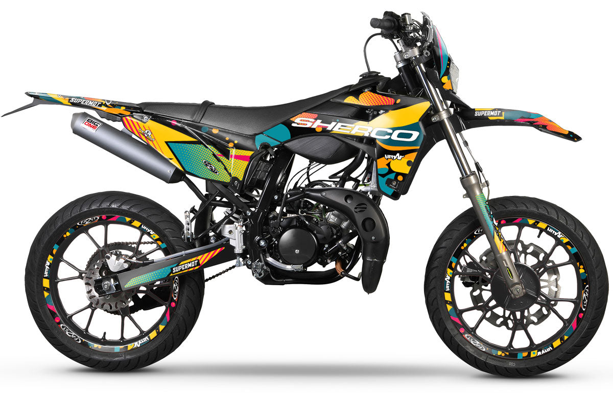 Kit déco Sherco 50cc 2017-2025 Shape | autocollants moto | personnalisation 50cc | armysctv
