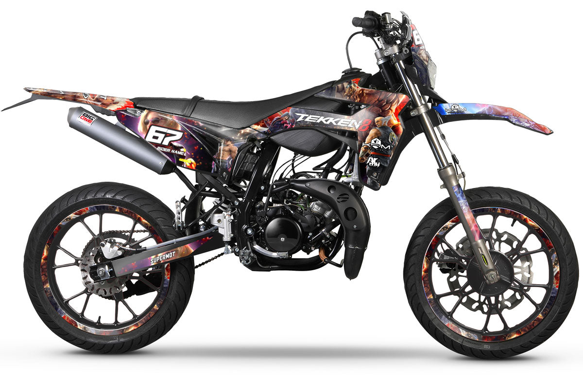 Dekor kit Sherco 50cc 2017-2025 Kämpfers Spiel | Motorradaufkleber | Personalisierung 50cc | armysctv