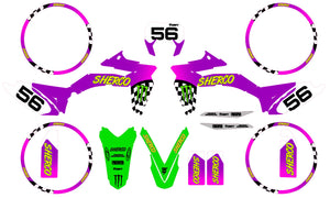 Dekor kit Sherco 50cc 2017-2025 Vintage | Motorradaufkleber | Personalisierung 50cc | armysctv