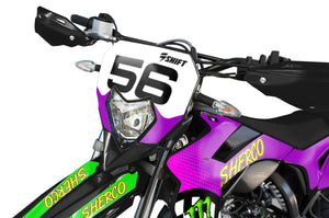 Dekor kit Sherco 50cc 2017-2025 Vintage | Motorradaufkleber | Personalisierung 50cc | armysctv